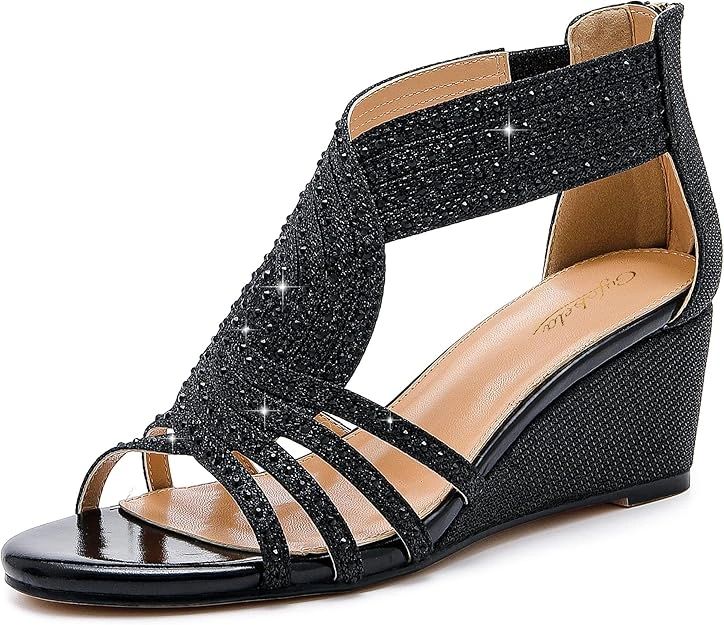 wedge sandals for summer wedding at country wedding venue stone ridge estates