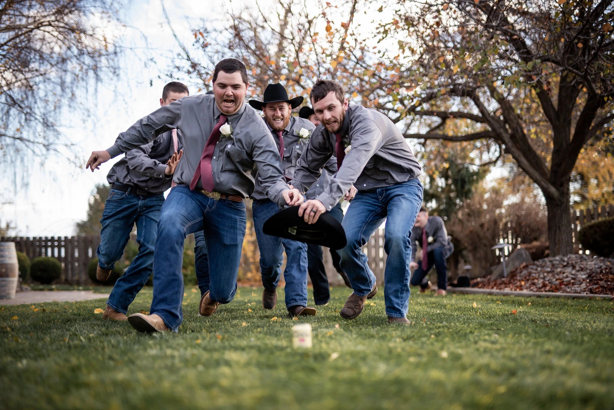 groom and groomsmen at stone ridge estates garden wedding venue