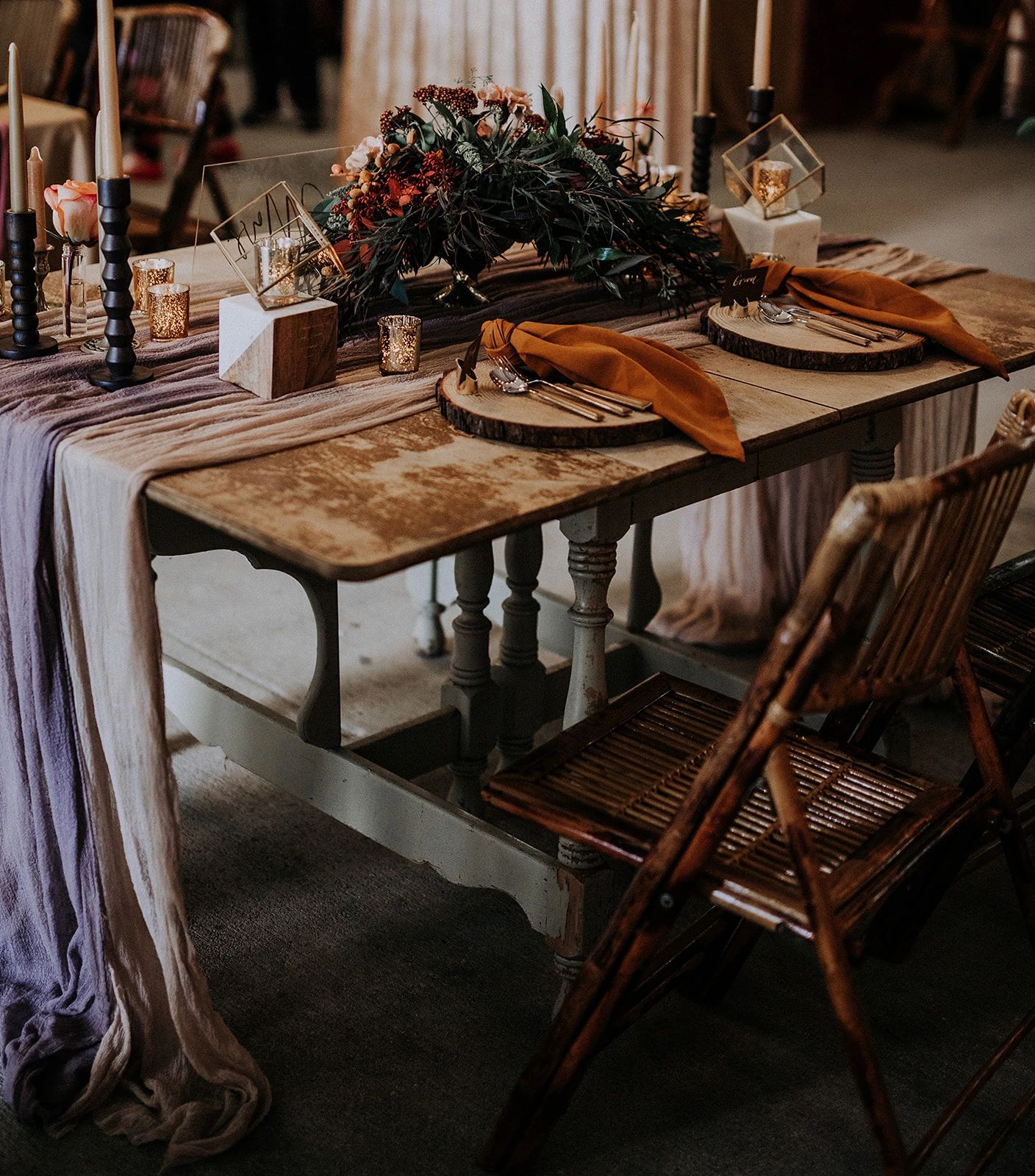 sweet heart table inside stone ridge estate's wedding venue rustic barn pasco washington