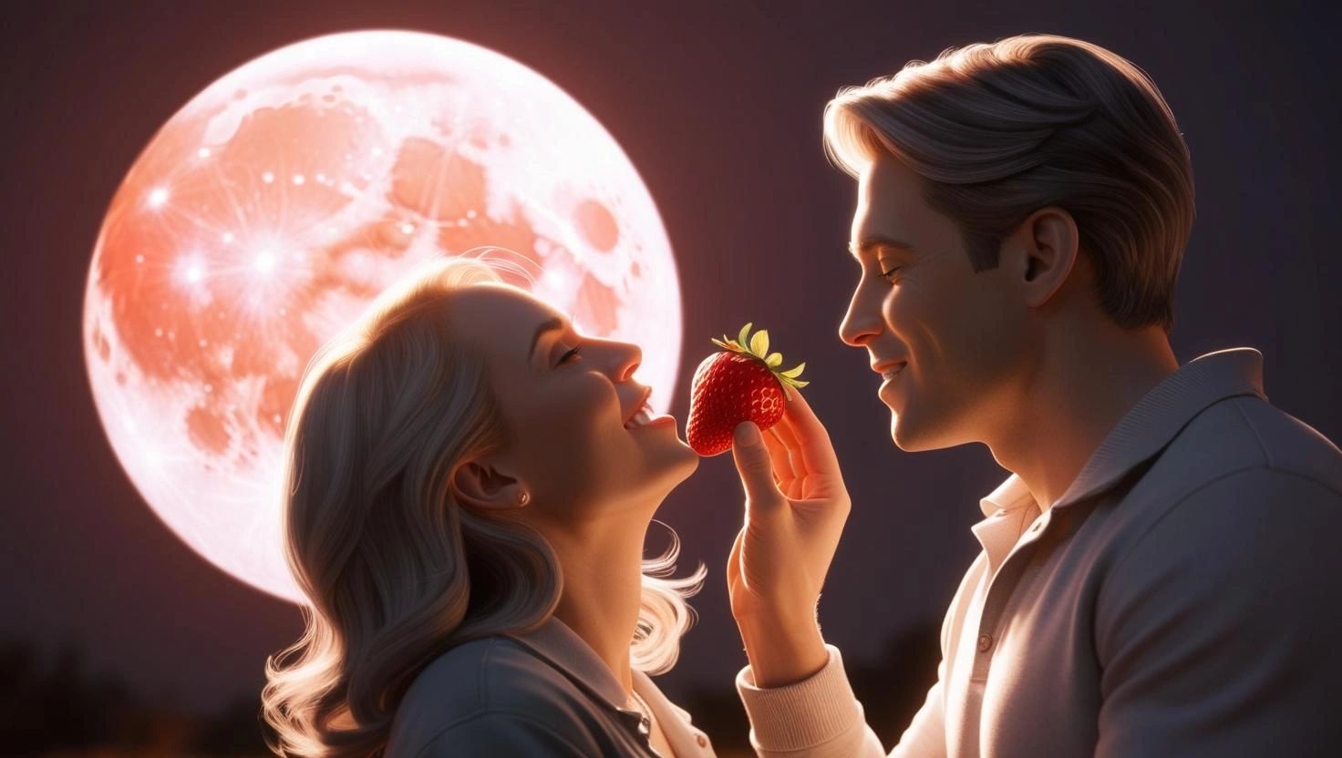 romantic moment man proposing to woman under a strawberry moon getting married in tri-cities washington and a venue near me