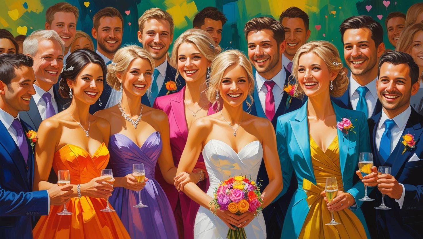 wedding guests wearing brightly colored clothing at wedding reception wedding venue pasco washington
