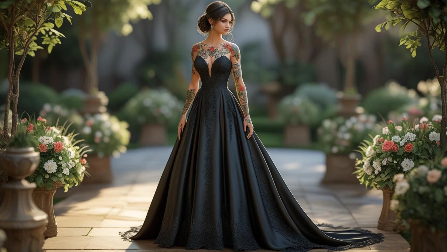 black wedding dress wedding venue near me